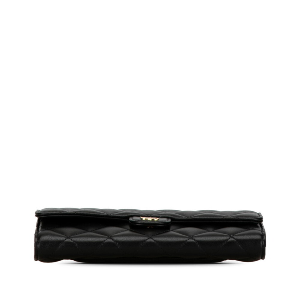 CHANEL Black Lambskin Leather Wallet - Picture 4 of 12